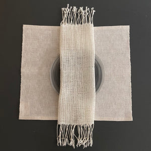 Linen napkin Aina in ivory 40x40 cm