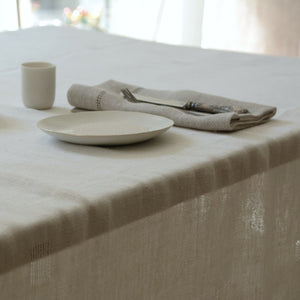 Linen tablecloth Azurs in white 140x210 cm