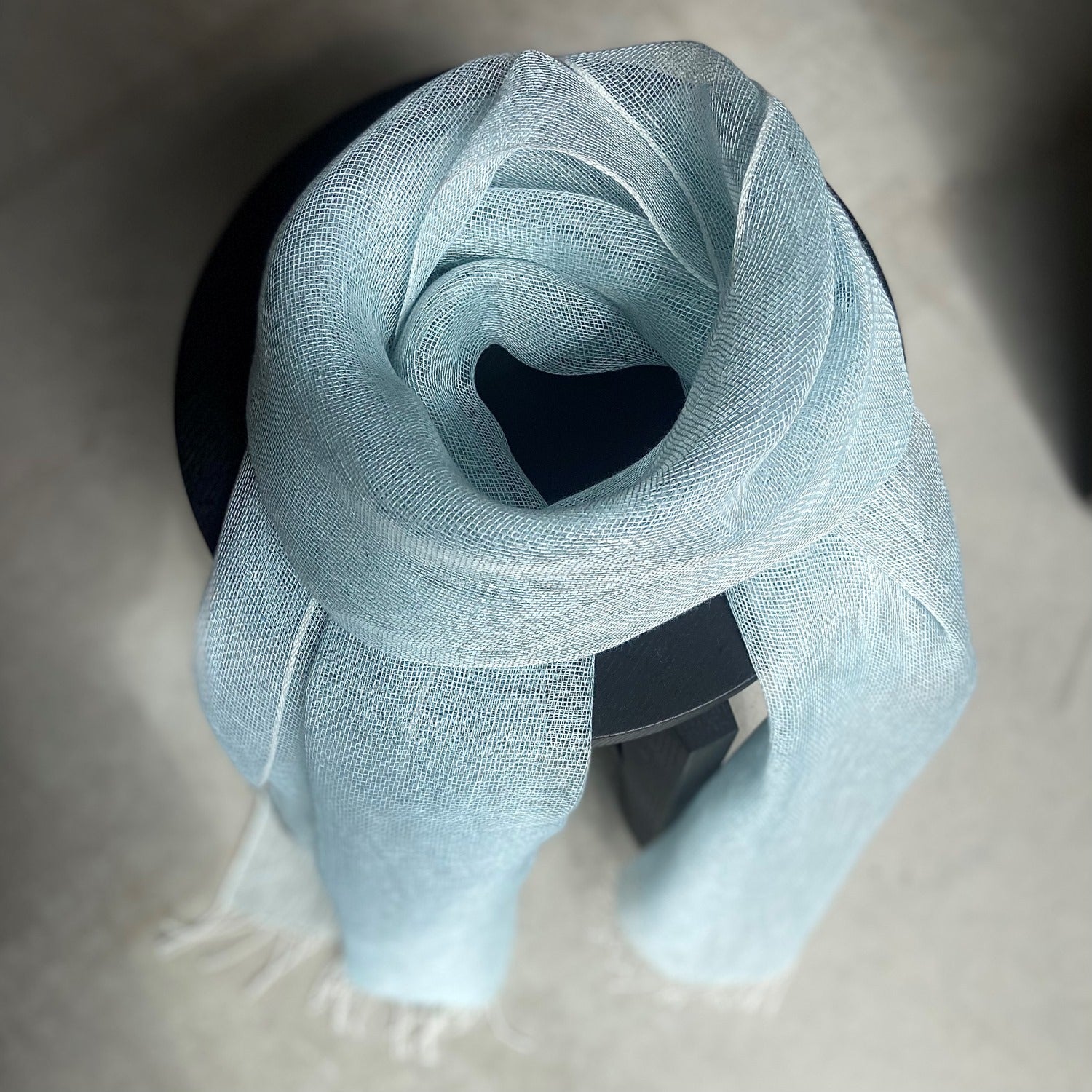 Linen scarf Tinita in sky blue 70x200 cm