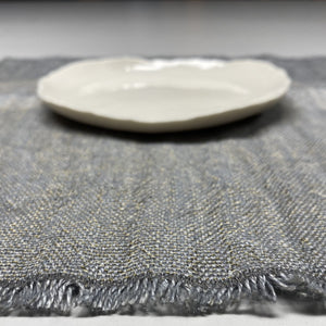 Linen placemat Ieva in silver grey 40 x 30 cm