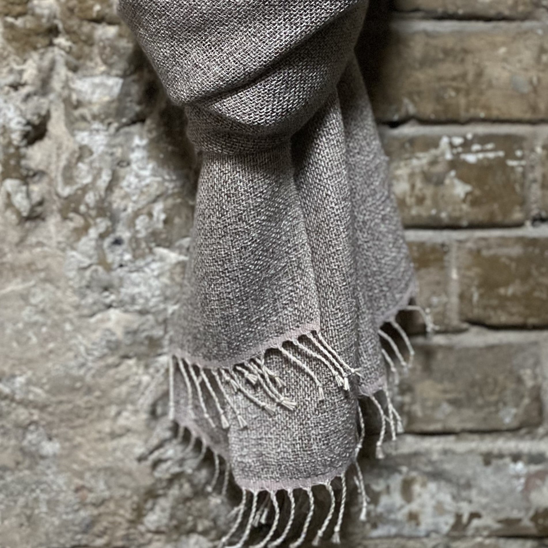 Linen scarf TR Gold Mix 80x200 cm